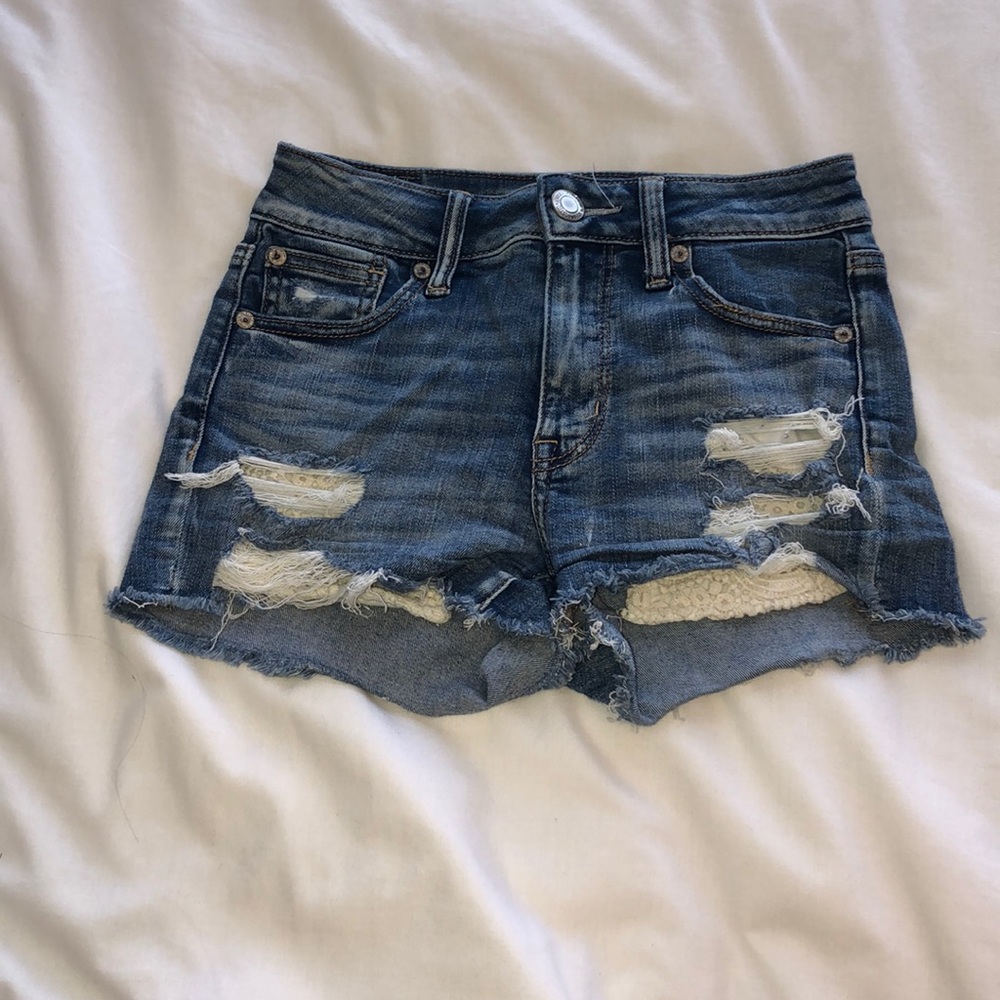 american eagle denim shorts
